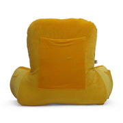 Backrest Pillow | Back Support Cushion | High Armrest - Velvet Yellow