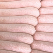 Ribbed Fur Cushions For Sofa Set of 2  with 2 Protective Covers- Pink