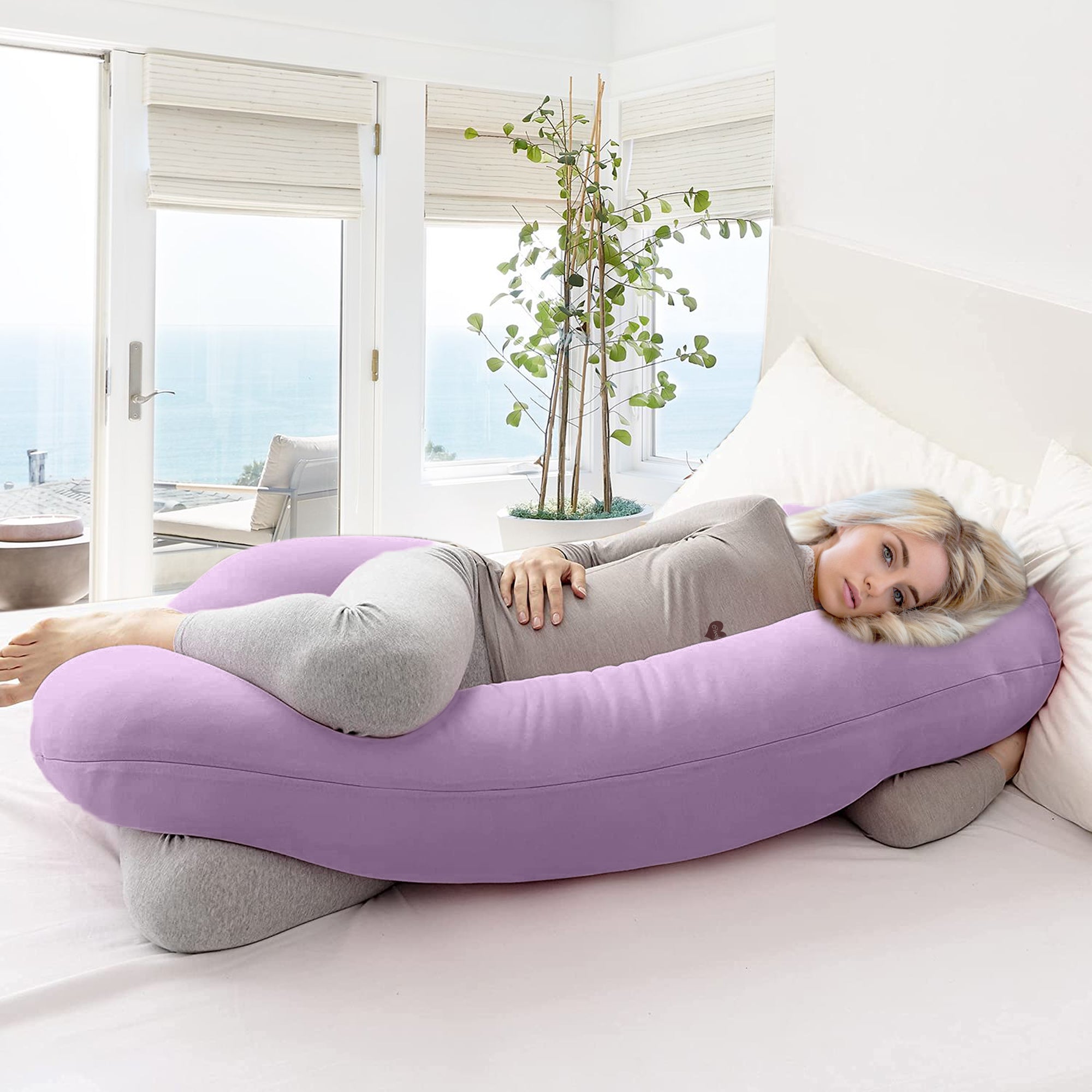 Lavender - C Premium LYTE Pregnancy Body Pillow | Maternity Pillow