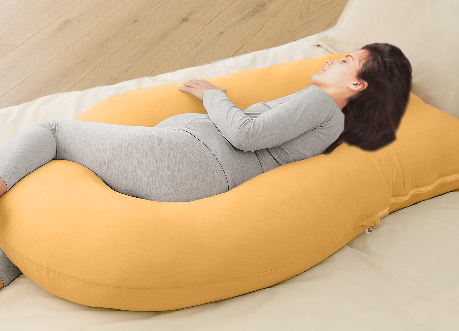 Mustard-Coozly Belly Back Pregnancy Pillow