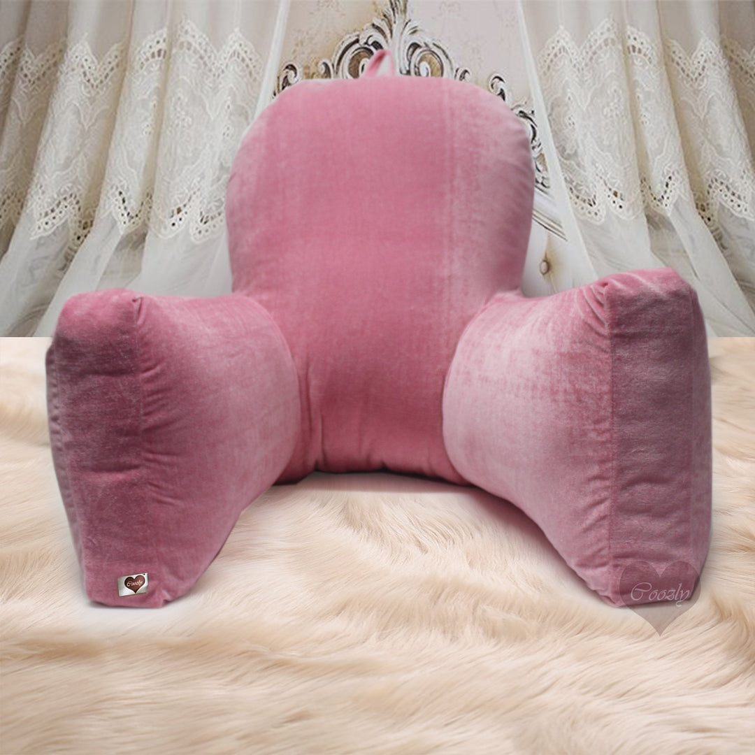 Pink backrest pillow best sale