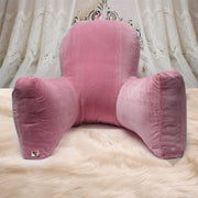 Backrest Pillow | Back Support Cushion | High Armrest - Velvet Pink